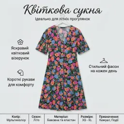 Floral dress — AI infographic option 2